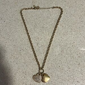 Juicy type necklace hearts gold tone